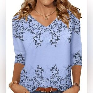 NWT Womens Tops 3/4 Length Sleeve TShirts